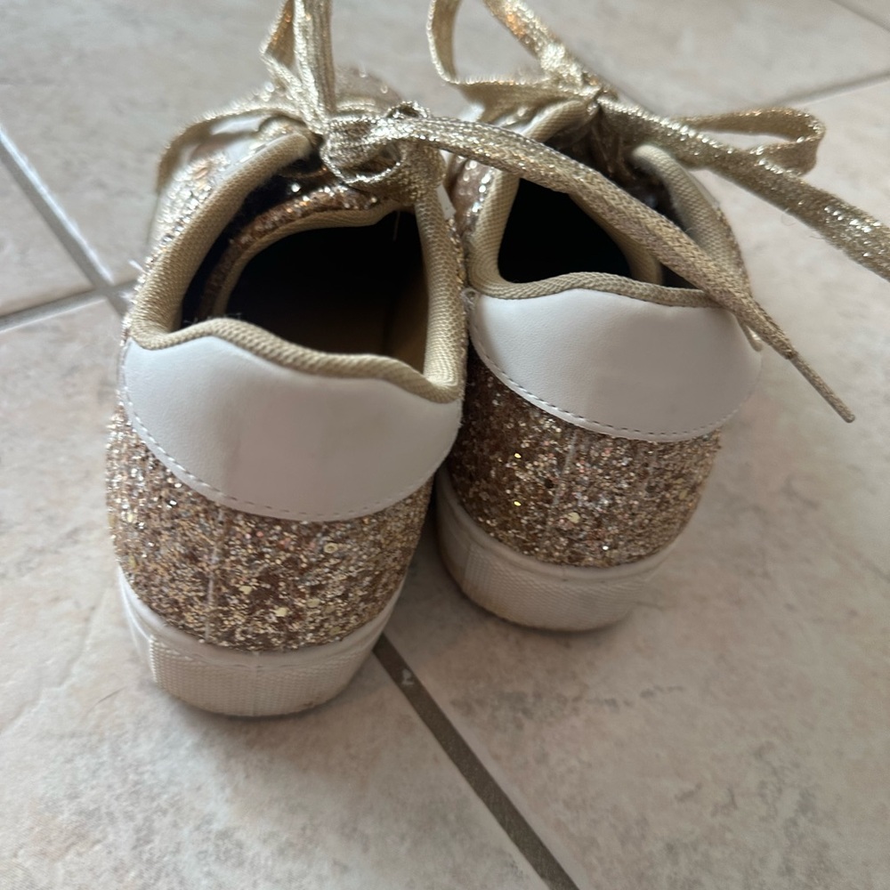 Outwoods Gold Glitter Kids Sneakers - Picture 4 of 5